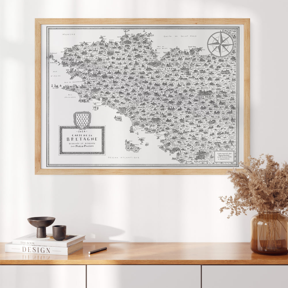 La carte de Bretagne par Pablo Raison