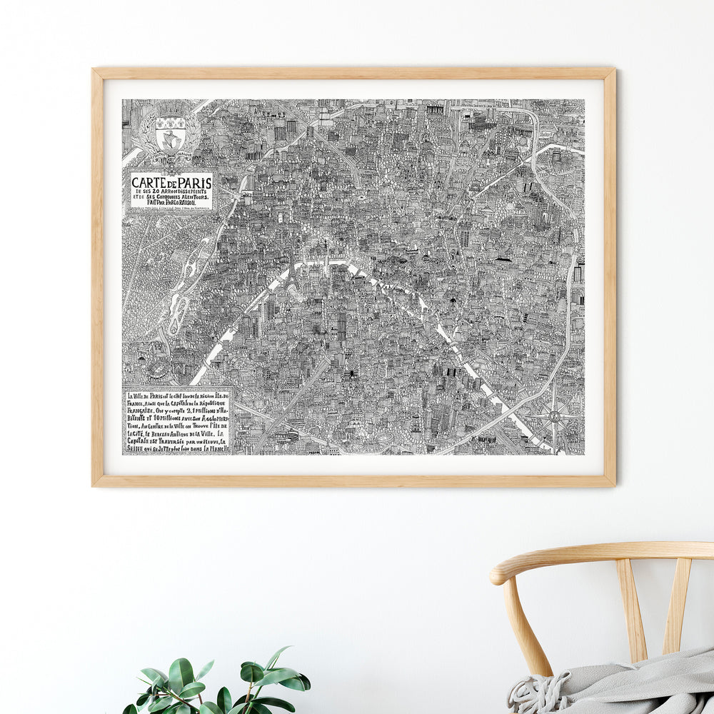 La carte de Paris par Pablo Raison