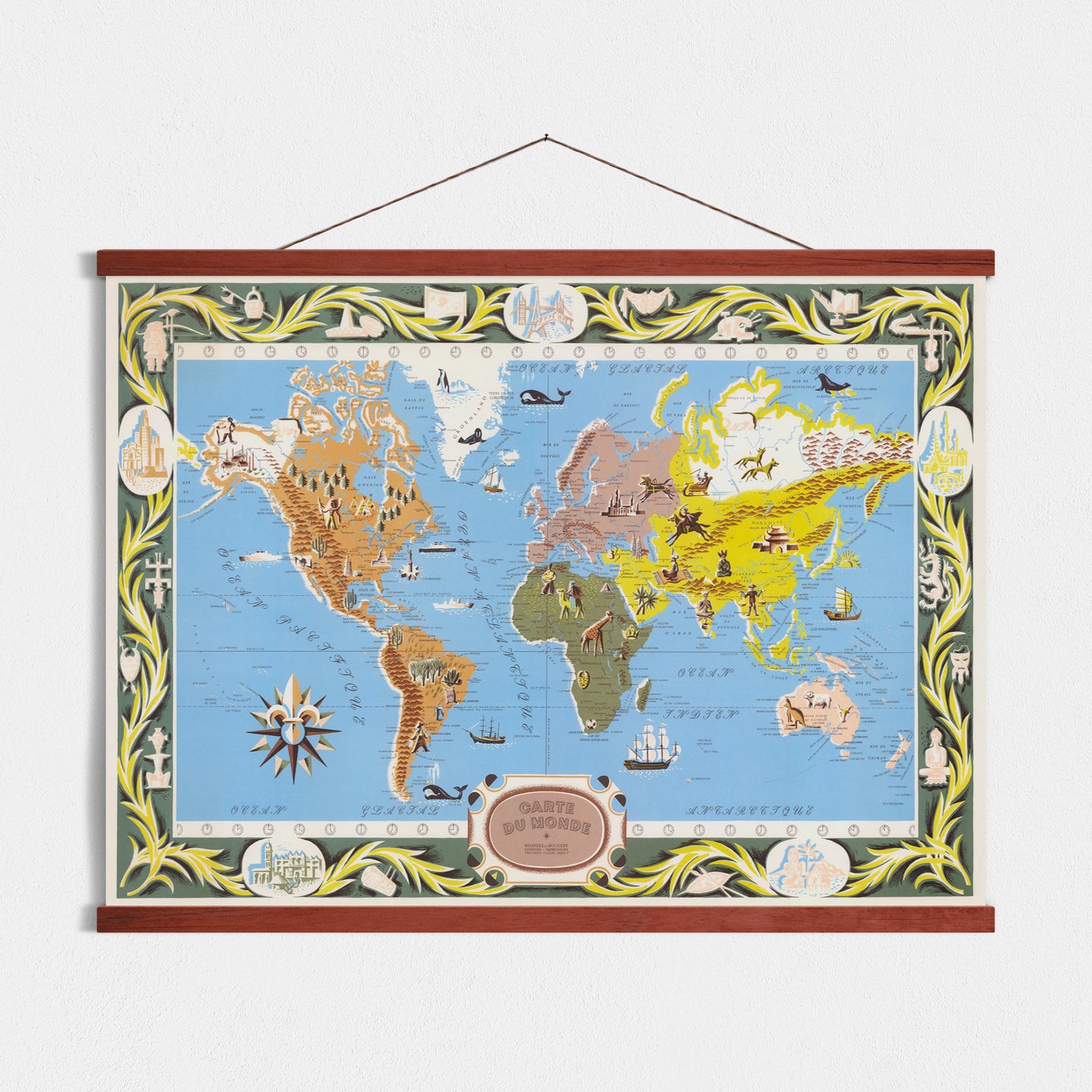 Carte du monde - 1956