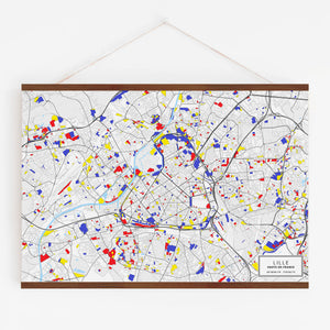 Grandes villes françaises "Mondrian"