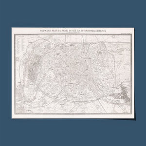 Plan du Paris Haussmannien - 1876