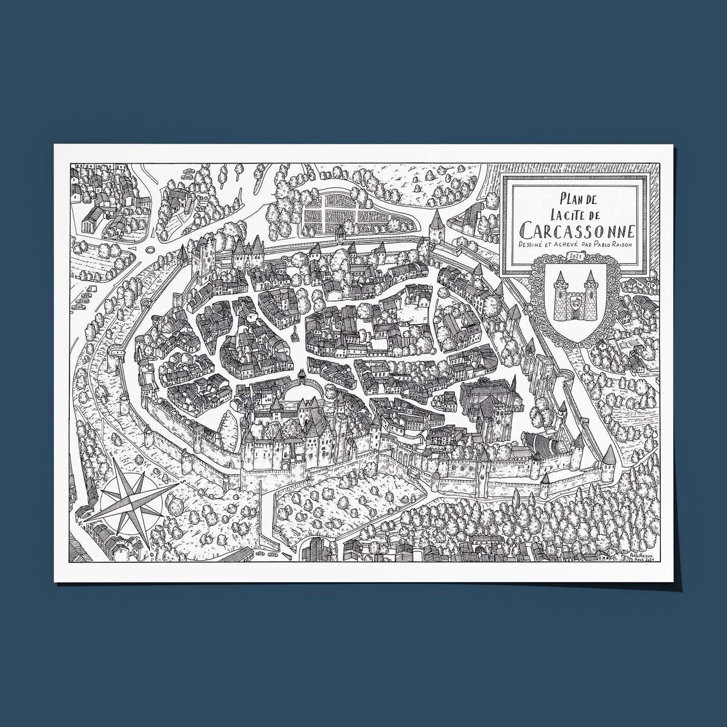 Carte de Carcassonne - Pablo Raison